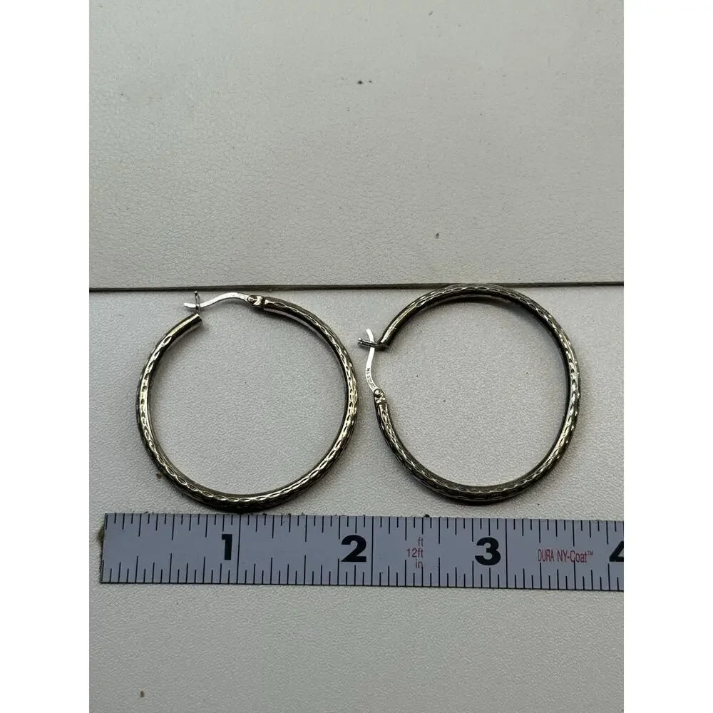 AV TH Sterling Silver Pierced Earrings 1.5